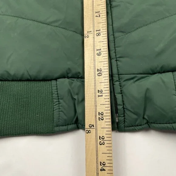 Oregon Ducks Puffer Vest Men’s M Green Full Zip Sleeveless Zip Pockets - Picture 4 of 7